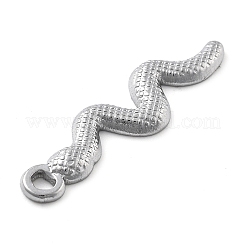 304ステンレスペンダント  スネークチャーム  変色防止  ステンレス鋼色  28.5x7x2mm  穴：2mm&nbsp;STAS-I327-03P-02