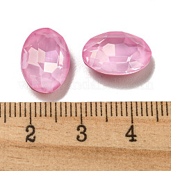 ガラスラインストーンカボション  ポイントバック＆バックメッキ  多面カット  オーバル  ロザライン  14x10x5mm&nbsp;RGLA-G021-02D-508DE