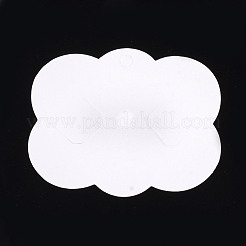 厚紙のアクセサリー台紙  ヘアバレッタに使用  雲  ホワイト  6.8~6.9x8.55x0.03cm  穴：6mm&nbsp;CDIS-S025-43A