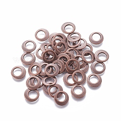 合金チャーム  ドーナツ  鉛フリー及びカドミウムフリー  赤銅鉱  12x2mm  穴：8mm&nbsp;X-EA11070Y-R