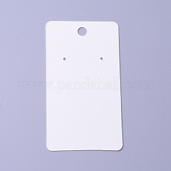 厚紙のピアスディスプレイカード  大理石模様の長方形  ホワイト  9x5x0.04cm  穴：1.5mm&nbsp;CDIS-F003-16A