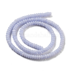 合成ブルーレースアゲートビーズ連売り  ロンデル  4~4.5x2~2.5mm  穴：1mm  約157~162個/連  15.16~15.55''（38.5~39.5センチメートル）&nbsp;G-K343-C13-01