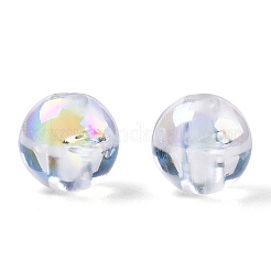 透明なアクリルビーズ  ab色メッキ  ラウンド  透明  8mm  穴：2mm  約2000~2100個/500g&nbsp;MACR-T046-01D-08