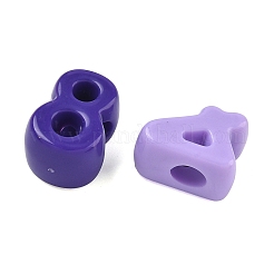 オペークアクリルヨーロピアンビーズ  数0~9  大穴ビーズ  ミックスカラー  21~21.5x11.5~15x11.5~12mm  穴：5.8~6mm  約285個/500g&nbsp;OACR-Z037-13