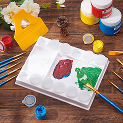DIY描画顔料セット  アートブラシ付き  プラスチックスクレーパーツールと輪郭絵画パレット  ミックスカラー&nbsp;DIY-PH0027-47