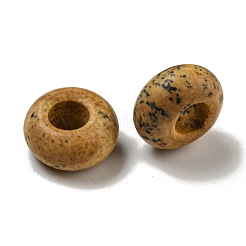 天然ピクチャージャスパービーズ  ロンデル  10x4.5mm  穴：3.5mm&nbsp;G-Q173-03A-13