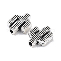 チベットスタイルの合金ビーズ  サボテン  アンティークシルバー  10x8x3mm  穴：1.4mm。 714個/ 500 G&nbsp;PALLOY-H134-16AS