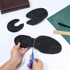 靴の修理 合成ゴム 靴底の交換  ブラック  285x113x13mm&nbsp;DIY-WH0899-726A