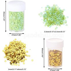 プラスチックスパンコールビーズ  スパンコールビーズ  星とハート  ミックスカラー  24瓶 / セット&nbsp;MRMJ-PH0001-14