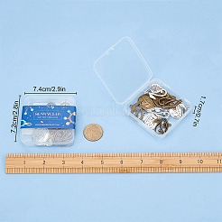 合金のチベット風チャーム  ホルスのエジプト目でフラットラウンド  ミックスカラー  32個/箱&nbsp;TIBEP-SC0001-54