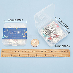 合金エナメルチャーム  意識のリボン  ミックスカラー  19x8x1mm  穴：2mm  合計100個/箱&nbsp;ENAM-SC0001-25P