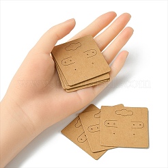 吊り下げ穴付きクラフト紙イヤリングディスプレイカード  正方形  ペルー  5x5x0.02cm&nbsp;EDIS-YW0001-04