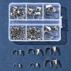 201ステンレススチールスナップオンベイル189個  ステンレス鋼色  5.5~13x3~11x2.5~6mm&nbsp;STAS-FS0001-73