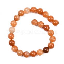 天然石レッドアベンチュリンビーズ連売り  ラウンド  16~16.5mm  穴：1.6mm  約24~25個/連  15.35~15.94インチ（39~40.5cm）&nbsp;G-L648-A04-16mm