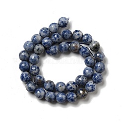 天然ブルースポットジャスパービーズ連売り  艶消し  ラウンド  10mm  穴：1.2~1.4mm  約37~38個/連  14.25''~14.76''（36.2~37.5センチメートル）&nbsp;G-P476-01D-02