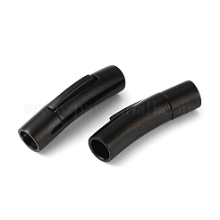 304ステンレススチール製バヨネット留め具  コラム  ガンメタ色  28~28.7x7x8mm  穴：5mm&nbsp;STAS-I013-5mm-B-1