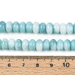 ガラスビーズ連売り  天然石風  ロンデル  染め  空色  8~8.5x4.5~5mm  穴：1~1.2mm  約155~159個/連  30.12~31.30インチ（76.5~79.5cm）&nbsp;X-GLAA-N059-5x8mm-43