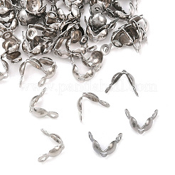 変色しにくいステンレススチールのボールチープ  Vカップ貝チップボールチープ  ステンレス鋼色  8x4mm  穴：1.3mm  3mm内径  約60個/5g&nbsp;X-STAS-R061-01