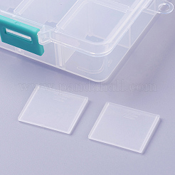 オーガナイザー収納プラスチックボックス  調整可能な仕切りボックス  長方形  ホワイト  21.8x11x3cm  コンパートメント：3x2.5センチメートル  24区画/ボックス&nbsp;X-CON-X0002-04