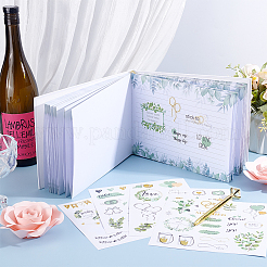 ダイヤモンドペン付きウェディングゲストブック  結婚式の装飾のため  長方形  ホワイト  178x236x14.5mm&nbsp;AJEW-WH0485-71