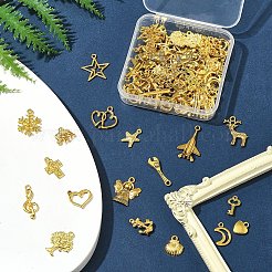 20スタイルのチベットスタイルの合金ペンダント  混合図形  アンティークシルバー＆ゴールデン  12~28x9~22x1~4mm  穴：1~2.5mm  4個/スタイル&nbsp;FIND-FS0002-73