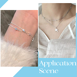 DIYファインディングキット  真鍮ビーズと真鍮クリンプビーズカバーを含む  銀  1.5x1.5mm  穴：1mm&nbsp;DIY-BBC0002-96