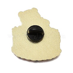 プリント合金エナメルピン  バックパック用合金ラペルピンバック  パンダとイチゴとブルーベリーのバースデーケーキ  ゴールドカラー  ピンク  33x29mm&nbsp;AL-CBA94E1-01C