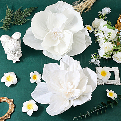 クレープ紙造花1袋  結婚式のお祝いの装飾のために  ホワイト  175~180x27~28mm&nbsp;DIY-SC0032-64A