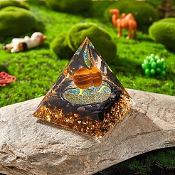 天然の黒い石の結晶のピラミッドの装飾  癒しの天使の結晶ピラミッド石のピラミッド  瞑想を癒すために  60x60x65mm&nbsp;JX072A