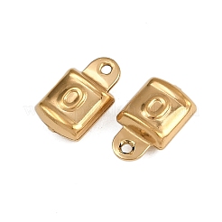 304ステンレススチールチャーム  スクエアチャーム  イオンプレーティング（ip）  18KGP本金メッキ  12x7x4mm  穴：1mm&nbsp;STAS-L297-12G