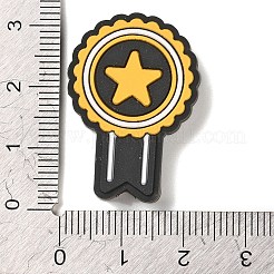 シリコーン焦点ビーズ  ブローチ  30x21x7mm  穴：3.9mm&nbsp;SIL-R147-02F