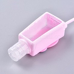 ポータブルプラスチック詰め替えボトル  フリップトップキャップボトル  シリコンカバー付き  フード模様  212x34x27mm  穴：3mm&nbsp;X1-AJEW-TAC0020-06B