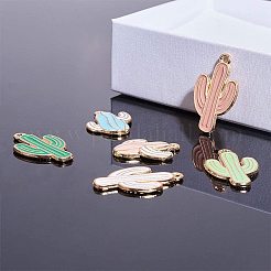 合金ペンダント  エナメル  サボテン  ミックスカラー  80x20mm  36個/箱&nbsp;ENAM-PH0001-19