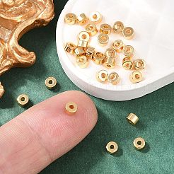 シェグレース真鍮スペーサービーズ  ロンデル  カドミウムフリー＆ニッケルフリー＆鉛フリー  18KGP本金メッキ  3.5x2mm  穴：1.2mm&nbsp;XGRPCP053-260G