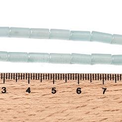 天然石ホワイトジェイドビーズ連売り  コラム  染め  ライトブルー  8~8.5x4mm  穴：0.8mm  約46~47個/連  15.35''~15.55''（39~39.5センチメートル）&nbsp;G-Z145-A01-01B