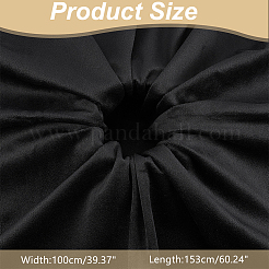 Diyの工芸品のためのポリエステル生地  服飾材料  ブラック  153x100x0.02cm&nbsp;DIY-WH0578-91C