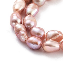 天然養殖淡水パールビーズ連売り  研磨両側  グレード3a+  アザミ  6~7mm  穴：0.6mm  約23個/連  6.69''（17センチメートル）&nbsp;PEAR-P062-29E