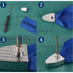 32セット4色の亜鉛合金コードエンド  鉄ネジ付きエンドキャップ  三角形  ミックスカラー  18x12x6.5mm  内径：4x10.5mm  8セット/カラー&nbsp;FIND-GF0004-92