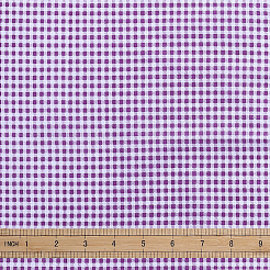 タータンチェックの綿繊維生地  服装アクセサリー  紫色のメディア  1580x0.1mm&nbsp;DIY-WH0504-685C