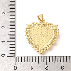 ラックメッキ真鍮チャーム  カドミウムフリー＆鉛フリー  ハートとアルファベットのa～zのチャーム  文字B  24x22x3mm  穴：5x3.5mm&nbsp;KK-I722-09G-B