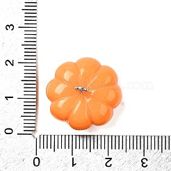 不透明樹脂ペンダント  カボチャ  模造野菜  プラチナ鉄ループ付き  オレンジ  14.5x21x20.5mm  穴：2mm&nbsp;FIND-I044-10