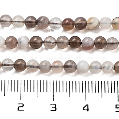 天然石ボツワナアゲートビーズ連売り  ラウンド  4mm  穴：0.8mm  約93個/連  14.76''（37.5センチメートル）&nbsp;G-G143-A02-02