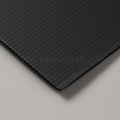 プラスチック段ボールシートパッド  DIYクラフトモデルの構築  長方形  ブラック  400x300x3mm&nbsp;DIY-WH0632-18D-01