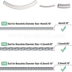 40個5スタイル304ステンレススチールチューブビーズ  カーブビーズ  ステンレス鋼色  16~20x5~2mm  穴：4~1.2mm  40個/箱&nbsp;STAS-UN0026-96