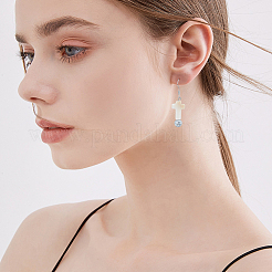 2連売りクロス天然淡水貝ビーズ連売り  16~17x11~12x2.5mm  穴：0.5mm  約23個/連  14.90''（37.84センチメートル）&nbsp;SSHEL-DC0001-02