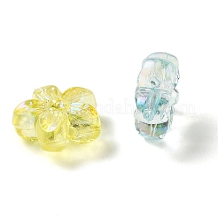 UVメッキアクリルビーズ  花  ミックスカラー  15x15.5x8mm  穴：1.6mm&nbsp;OACR-G036-08