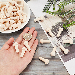 未完成の木材工芸品  塗装用品  子供のおもちゃ  キノコ  バリーウッド  3x1.3cm&nbsp;DIY-WH0304-578B