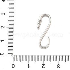 304ステンレススチールフック留め具  ドラゴンチャーム  ステンレス鋼色  25.5x10x3mm&nbsp;STAS-Z130-05P