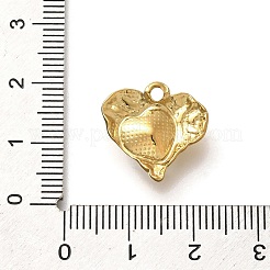 304ステンレスペンダント  ラインストーン付き  18KGP本金メッキ  イオンプレーティング（ip）  ハート  クリスタルAB  16.5x16.5x5.5mm  穴：1.8mm&nbsp;STAS-Q346-05G-05