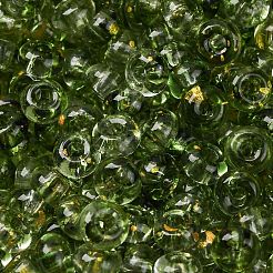 ベーキングペイント透明色ガラス丸ビーズ3/0個  グレードA  丸い穴  オリーブドラブ  5.5x3mm  穴：1.8mm  約2500個/ポンド&nbsp;SEED-L011-13A-06